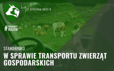 Stanowisko #HodowcyRazem w sprawie transportu zwierząt gospodarskich
