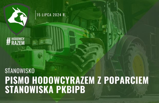 Pismo HodowcyRazem z poparciem stanowiska PKBiPB