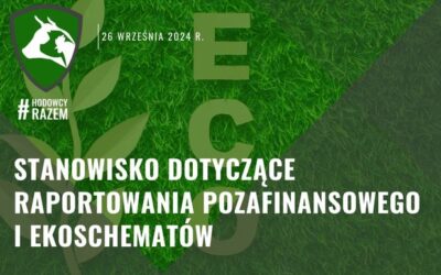 Stanowisko dotyczące raportowania pozafinansowego i ekoschematów