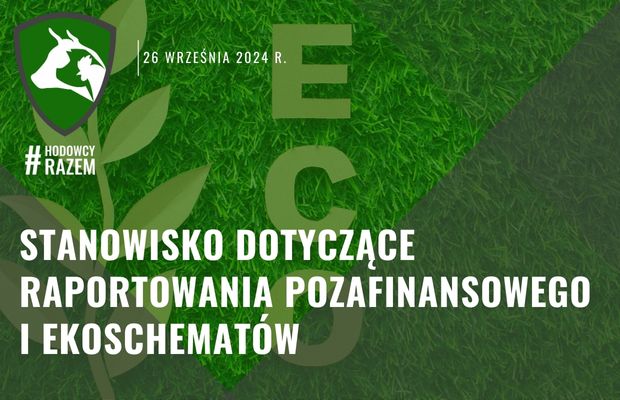 Stanowisko dotyczące raportowania pozafinansowego i ekoschematów