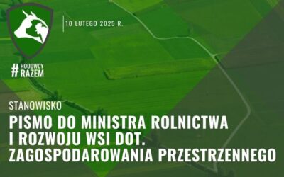 Pismo do Ministra Rolnictwa i Rozwoju Wsi dot. zagospodarowania przestrzennego