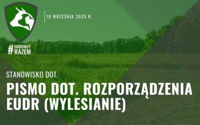 Pismo inicjatywy #HodowyRazem do Ministra Rolnictwa dot. rozporządzenia EUDR (wylesianie)