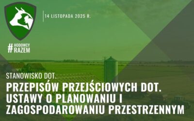 Stanowisko w sprawie przepisów przejściowych dot. ustawy o planowaniu i zagospodarowaniu przestrzennym